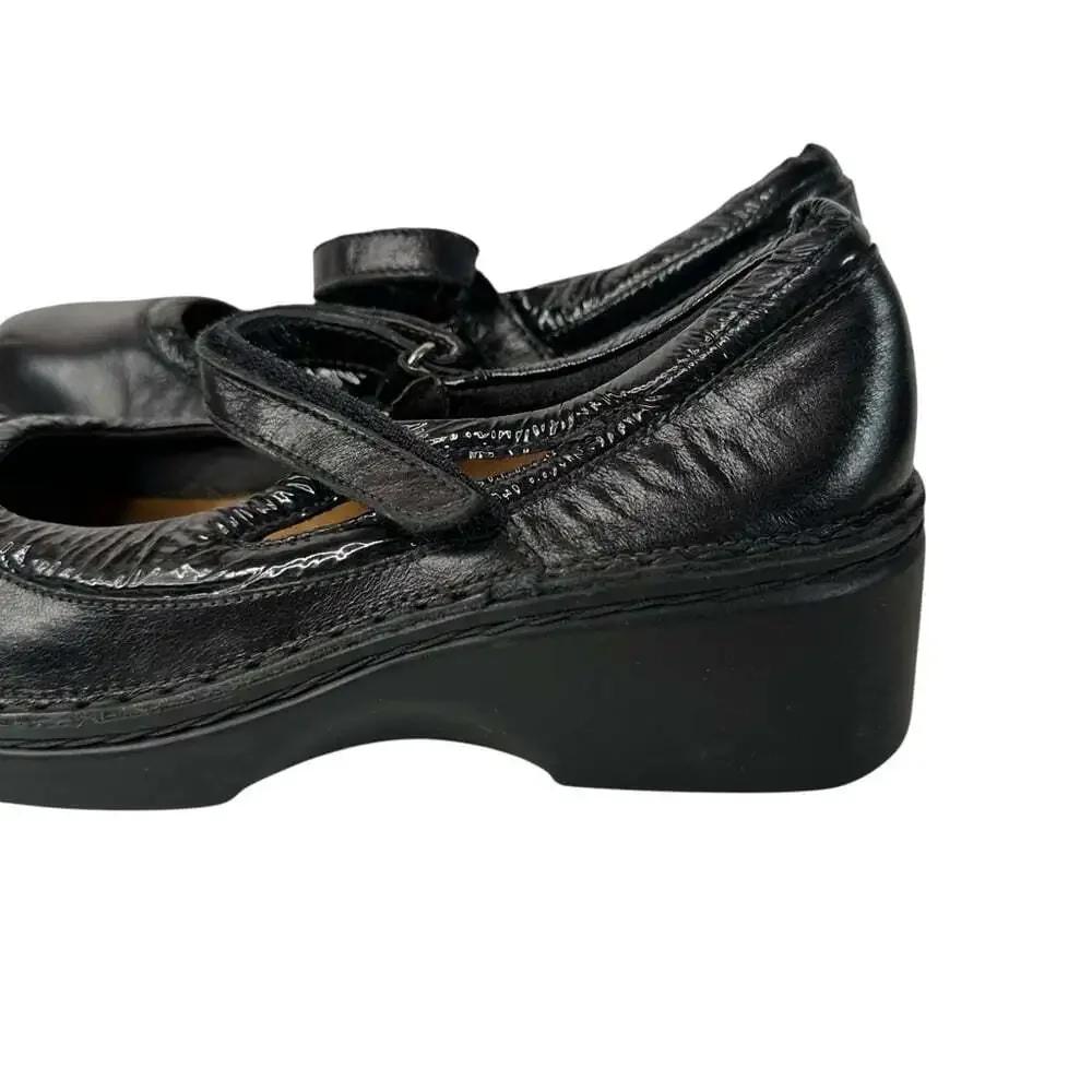 Naot Black Leather Mary Jane Comfort Career Teacher Shoes EU 37 Slip On Size 6